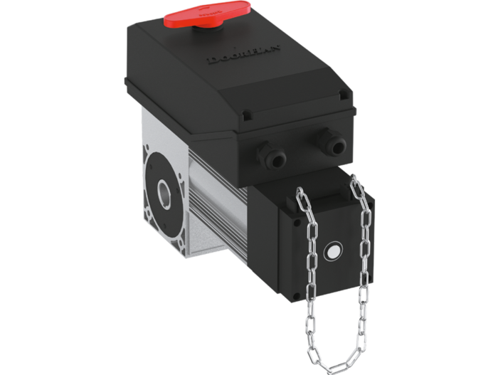 2914eb252c806e1e0db3dd1c2d5672d3 Na stronie internetowej specjalizującej się w naprawie bram, rolet i barier w Warszawie, obraz przedstawia szczegółowy trójwymiarowy rendering siłownika silnika. Siłownik prezentuje eleganckie, czarno-srebrne wykończenie uzupełnione o uderzającą czerwoną rączkę. Wyróżnia się skomplikowaną konstrukcją z prostokątnym korpusem i widocznymi komponentami, w tym przymocowanym łańcuchem, który oznacza jego solidną funkcjonalność.